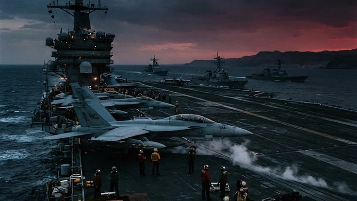 Strategic Maneuvers: Pentagon Deploys Carrier Strike Group to Middle East Amid Retaliation Threats