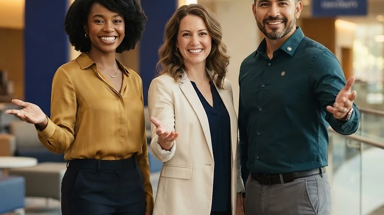 Three welcoming tax professionals ready to guide you