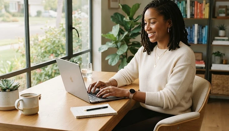 A DLP Legacy Taxes Tax Professional working flexibly from home