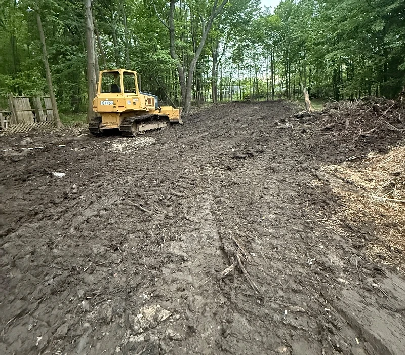 Alfieri Brothers excavator on a Northeast Ohio job site