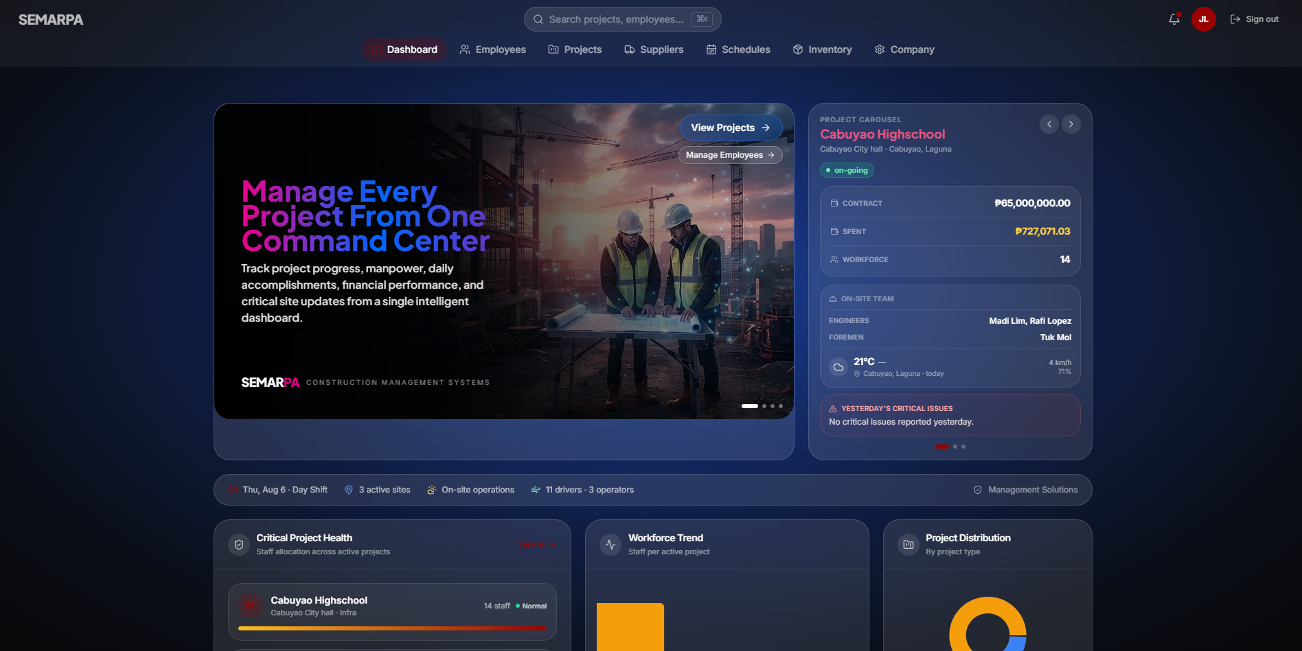 Heavy Industries Template for Semarpa Saas template preview