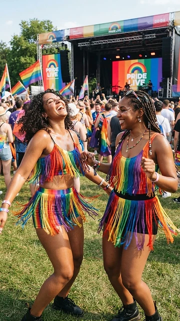 Rainbow Fringe Two-Piece Set