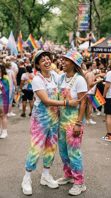 Tie-Dye Pride Overalls