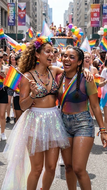 Glitter-Drenched High-Low Skirt