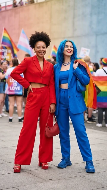 Bold Monochrome Color Block Look