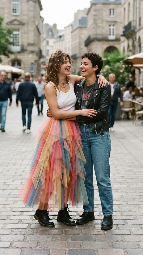 The Tulle Explosion — pride outfit editorial photo