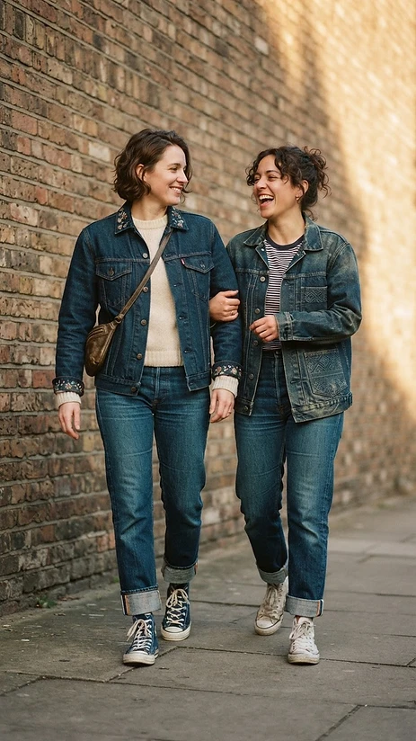 The Denim Decades Look — pride outfit editorial photo
