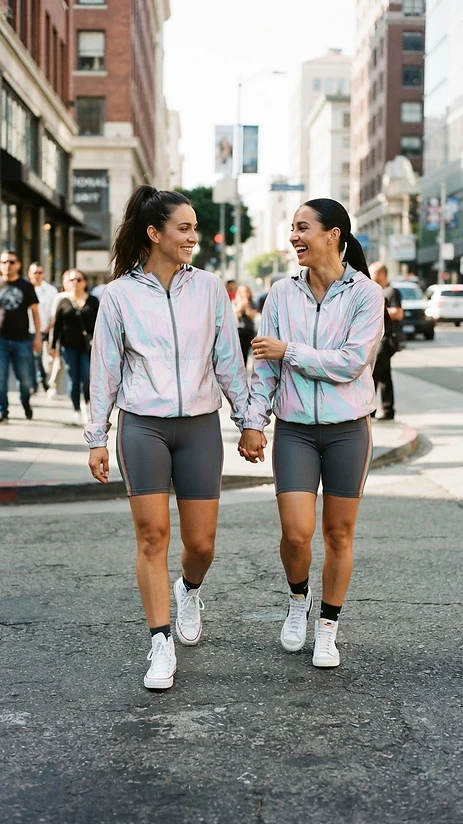 The Sporty Pride Techwear — pride outfit editorial photo