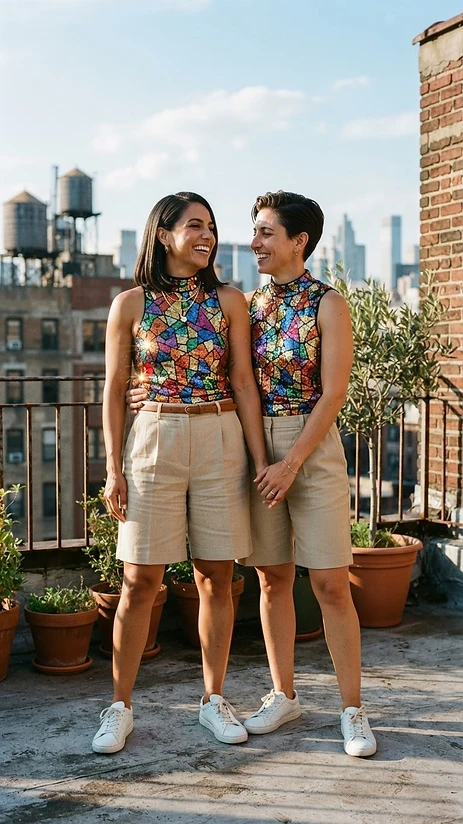 The Sequin Armor — pride outfit editorial photo