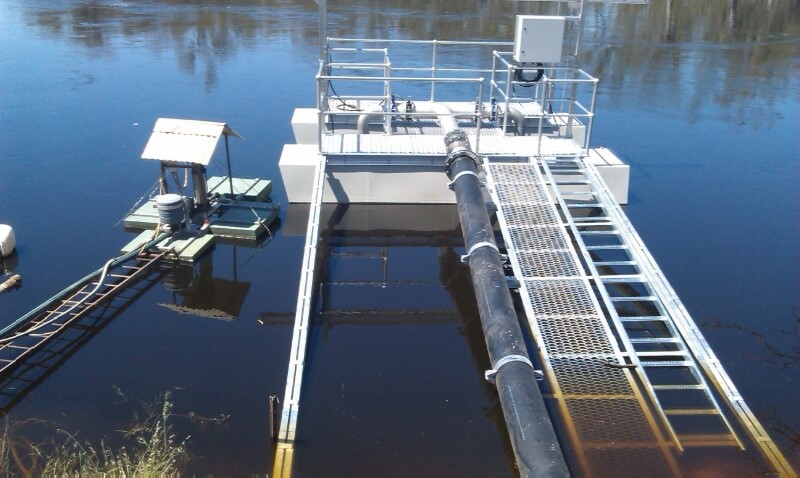 Floating River Pump Platform