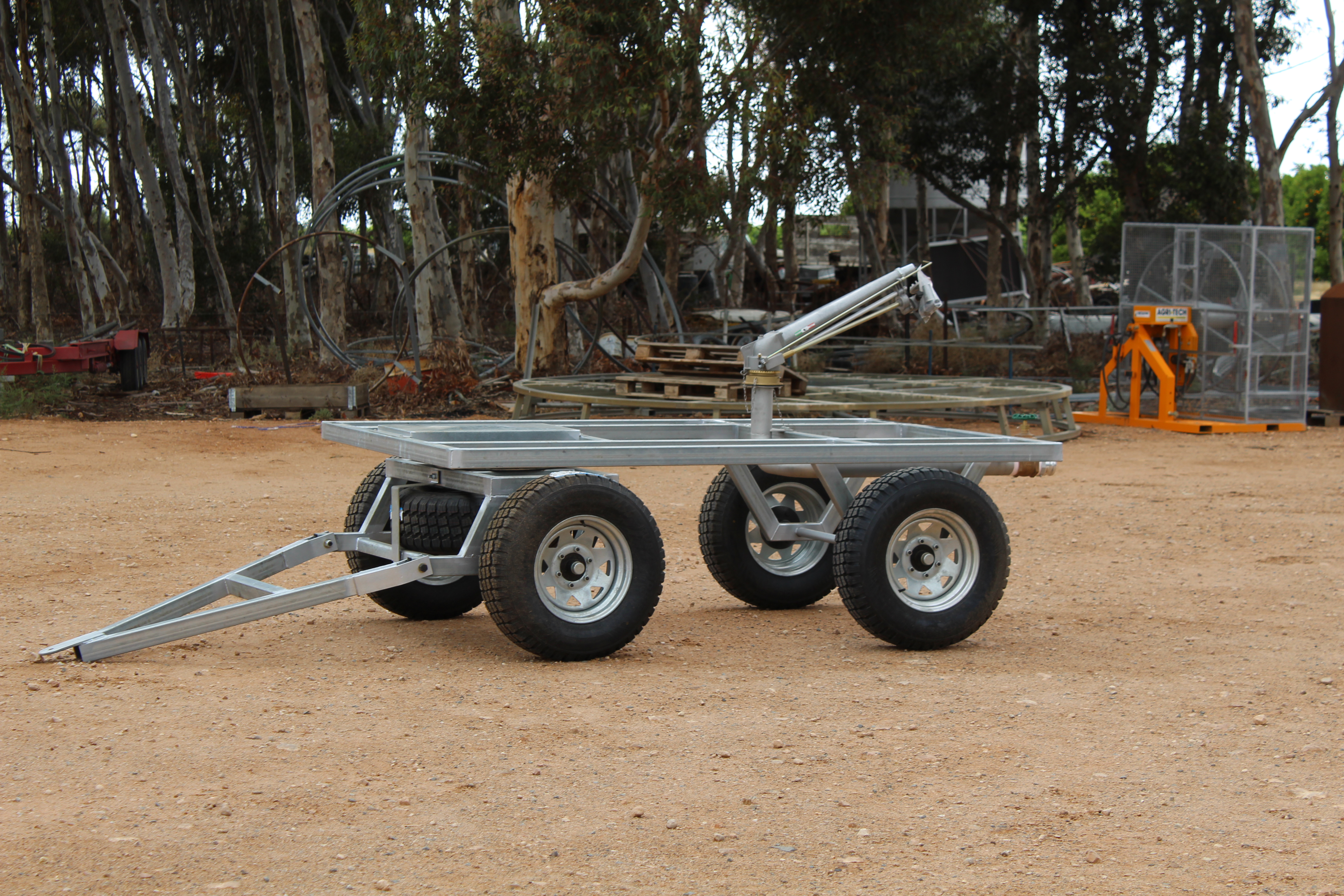 Irrigation Trailer with Spray Nozzle