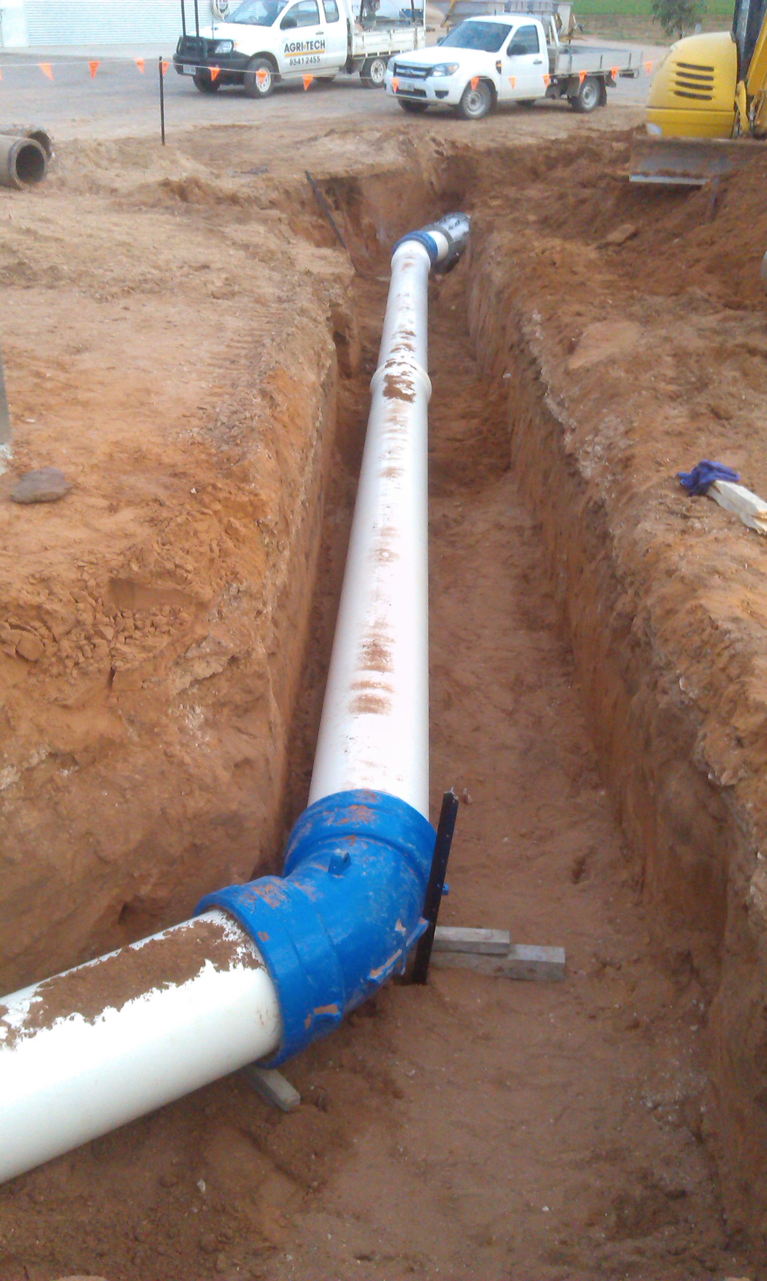 Pipework Trench with Agri-Tech Truck