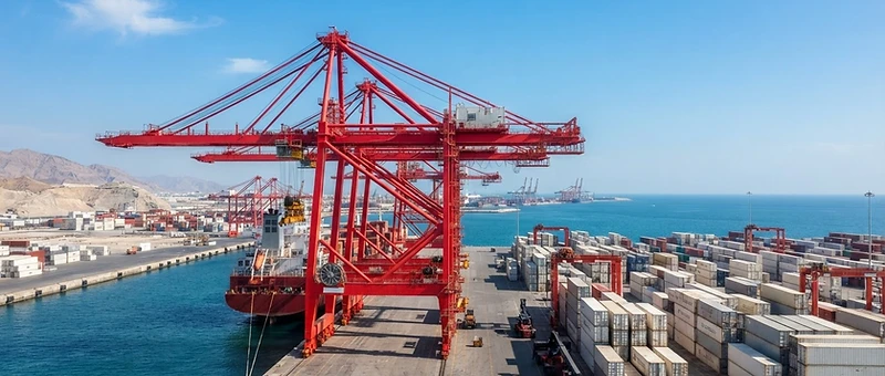 Container crane at Middle East port