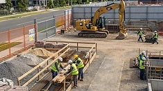 Organised demolition and excavation site