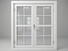 Ventanas de madera — Blanco
