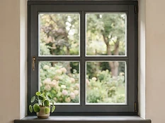 Ventanas de madera — Gris antracita