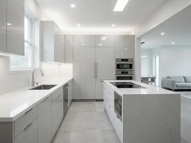 Cocina con isla — Burdeos
