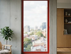 Ventanas de aluminio — Rojo