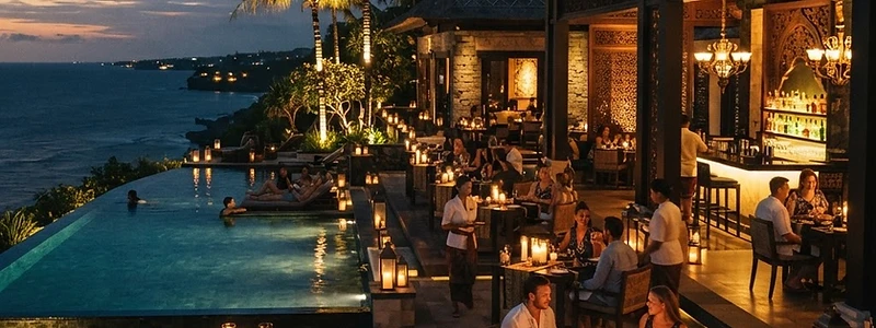 Bali dining at dusk
