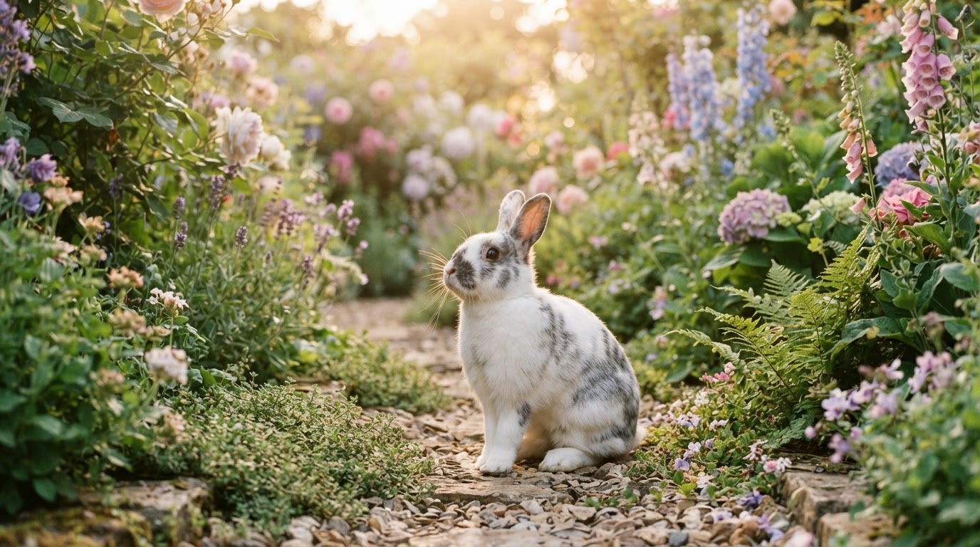 Lilou dans le jardin