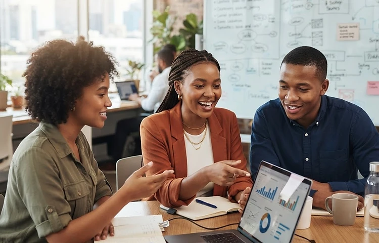 Black African founders collaborating on their venture