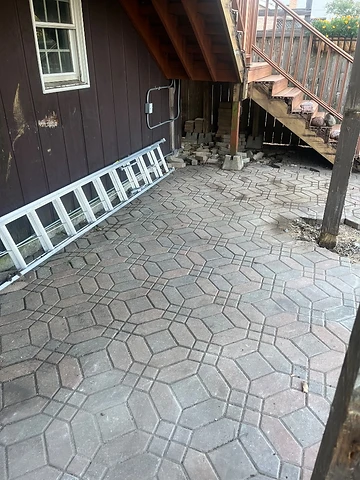 Cleared patio after debris removal in Mount Greenwood