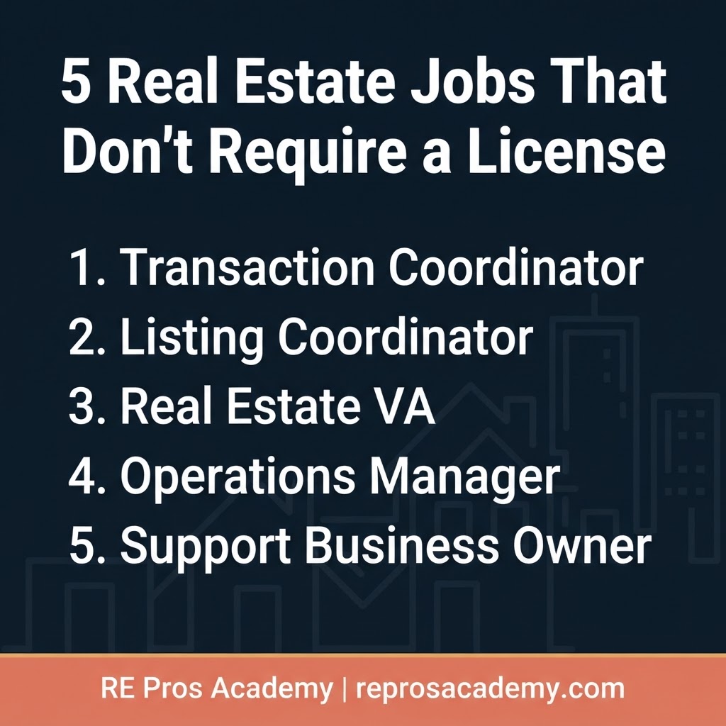 Real Estate Careers Without a License: 5 In-Demand Roles You Can Start This Year