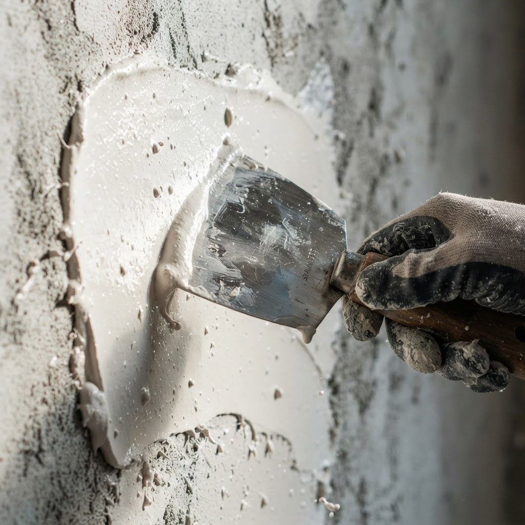 Skimmed wall finish