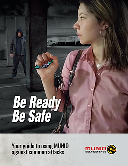 MUNIO Self Defense E-Book cover — Be Ready. Be Safe.