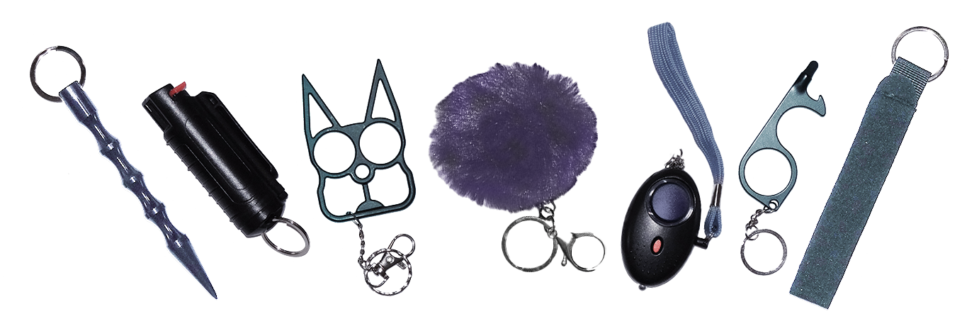 Safety Keychain Kits or Sets with multiple products