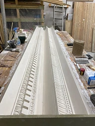 A clean finished positive length of decorative cornice ready for the next stage