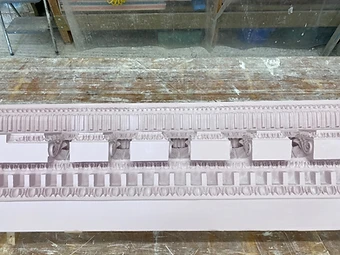 The rubber mould released and ready for casting
