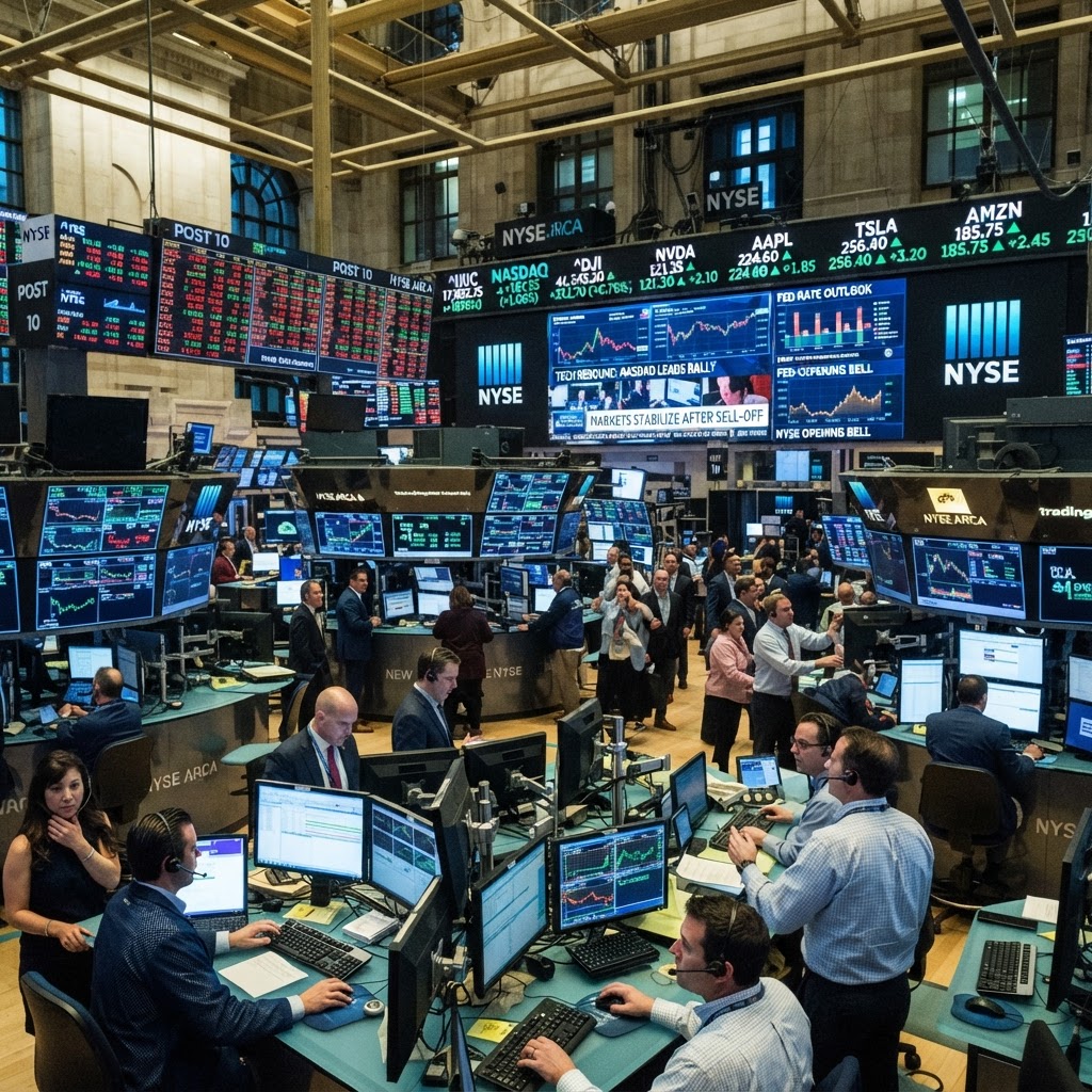 Stock Market Stabilizes After Tech Rout as New Global Tariffs Take Effect, Bitcoin Slides Below $65K