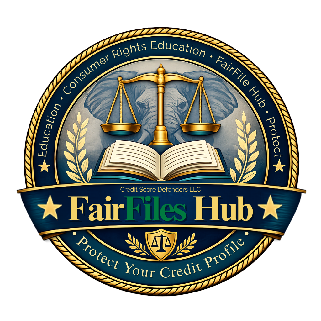 FairFiles Hub — Credit Score Defenders LLC official crest