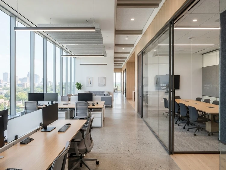 Modern commercial office facility interior