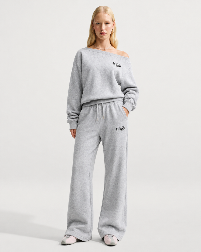 yung1n Grey Sweat Set