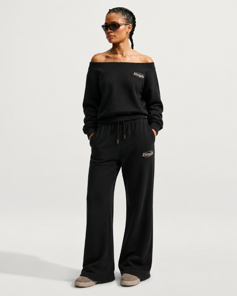 yung1n Black Sweat Set