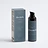 Quench hyaluronic serum bottle and carton on slate blue backdrop with water droplet texture