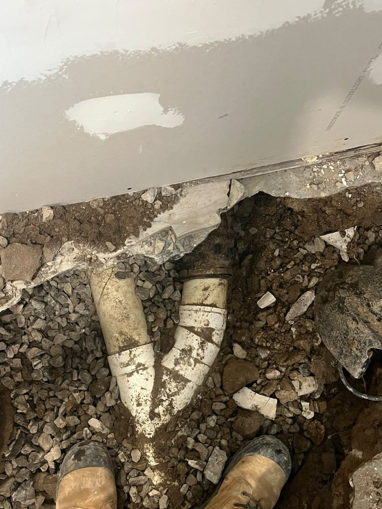 Supply rough-in during a full repipe, recent work from around our service area.