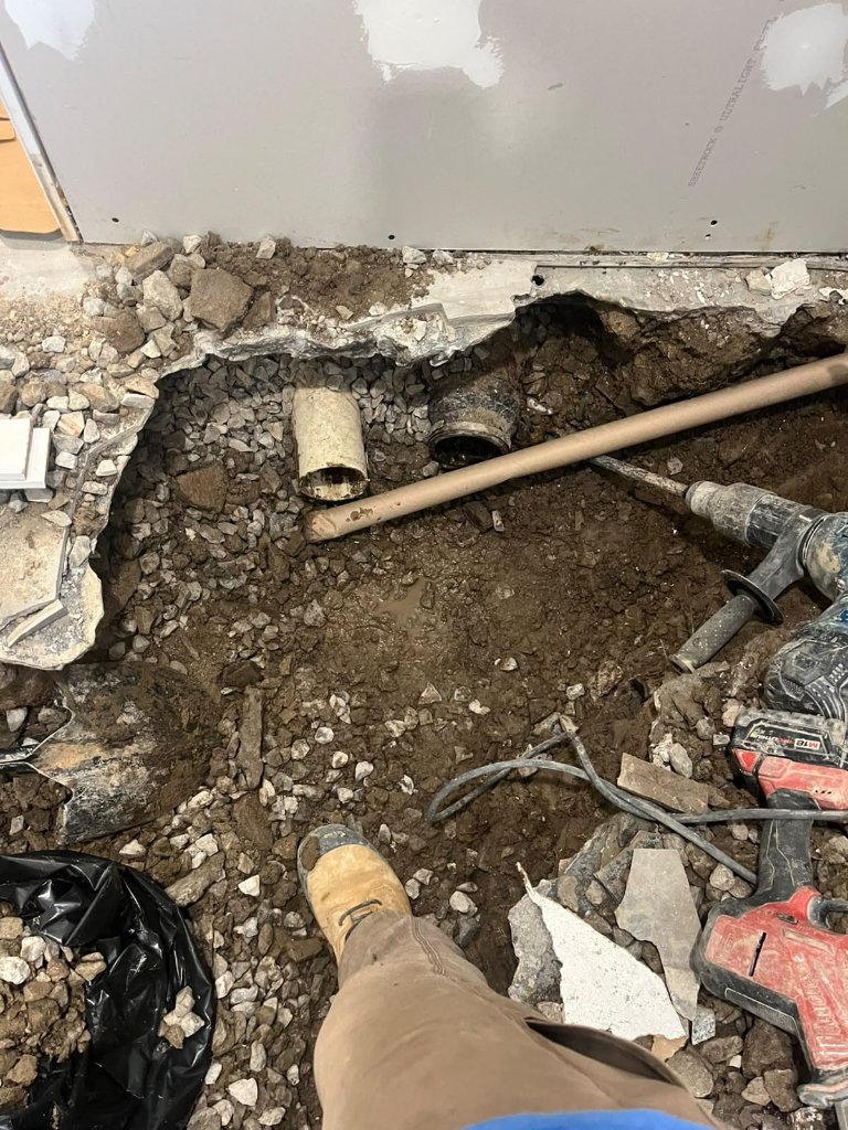 Copper and PEX supply line replacement during a full repipe.