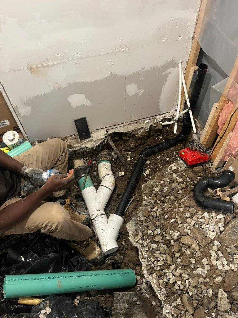 Drain stub-outs during a repiping job, recent work from around our service area.
