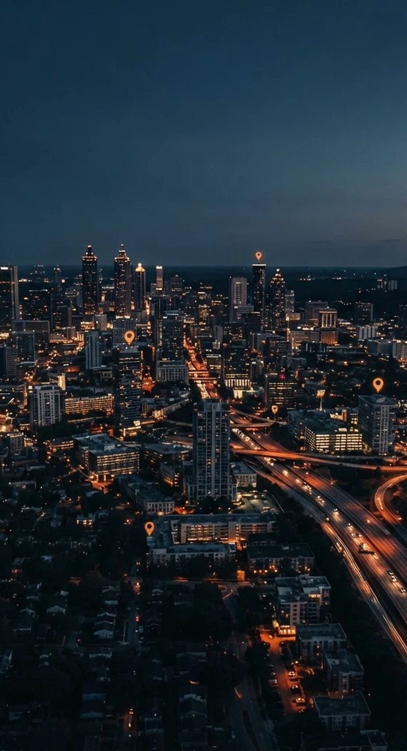 Atlanta skyline at dusk