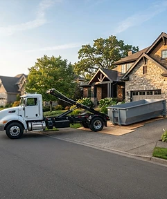 Careful residential dumpster delivery
