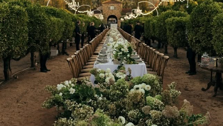 Wedding setting at Waterford Estate