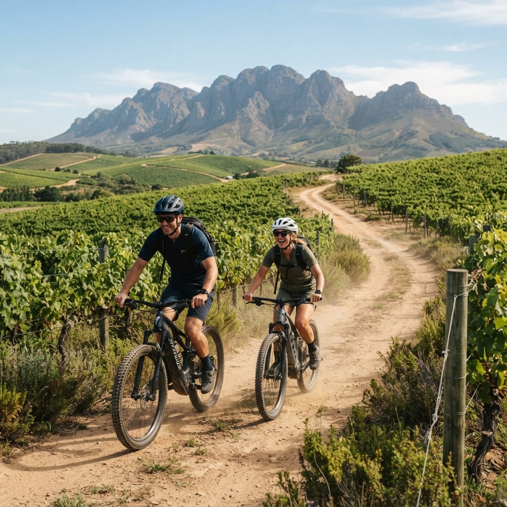 E-Bike-Tagestour durch die Winelands — Stellenbosch wine tour