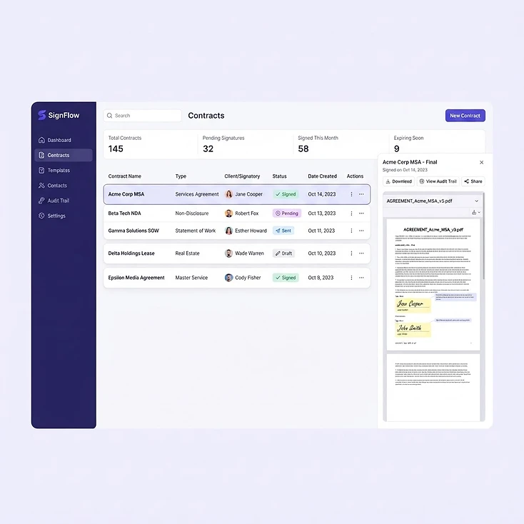 Signavida Dashboard