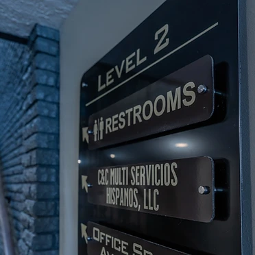 Level 2 building directory sign