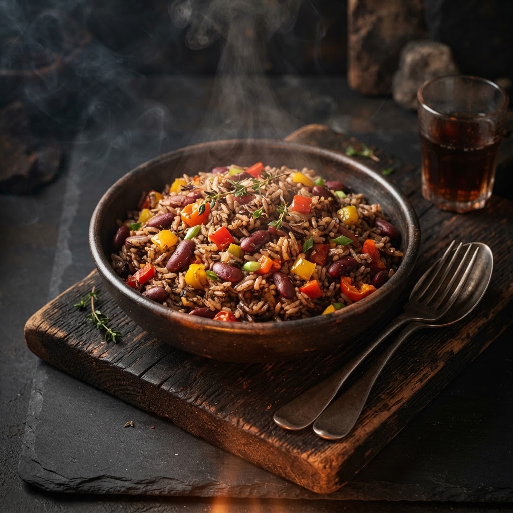 Jamaican Rice with Peppers and Peas