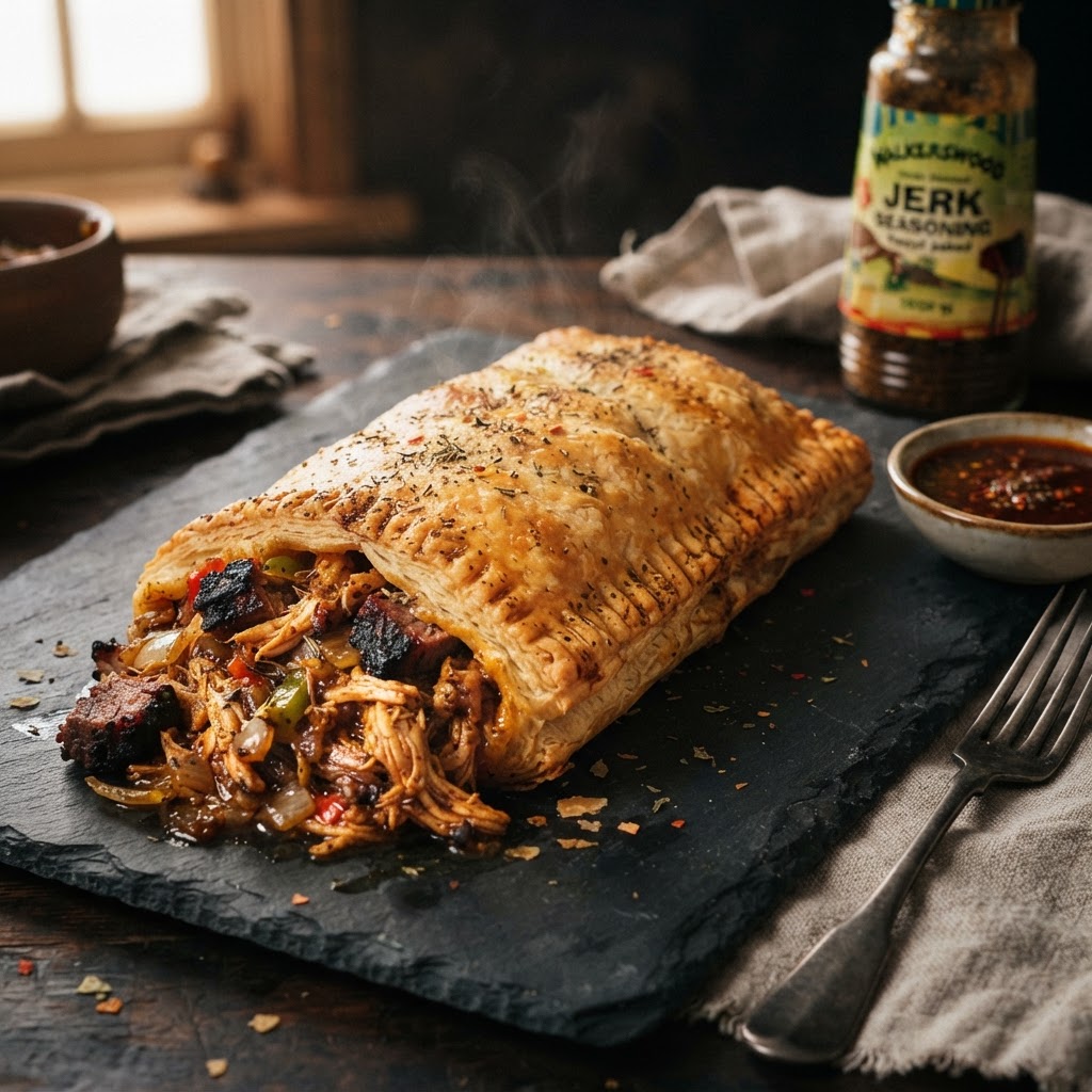 The Jerk Chicken Croissant & Brisket Pockets