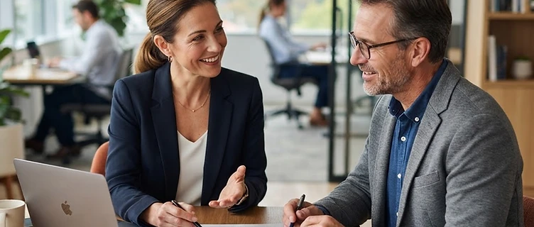 An SFA advisor working with a client